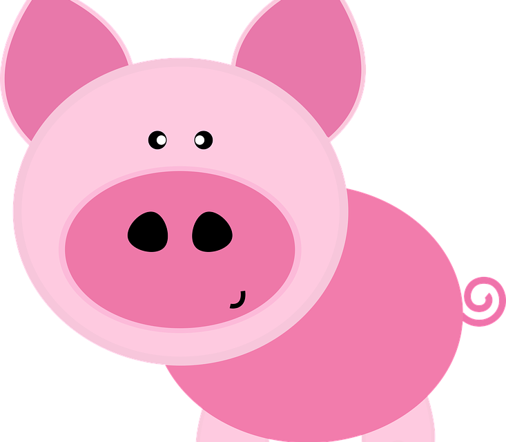 Police Clipart Pig - Cute Pink Pig Clipart - Png Download (733x640), Png Download