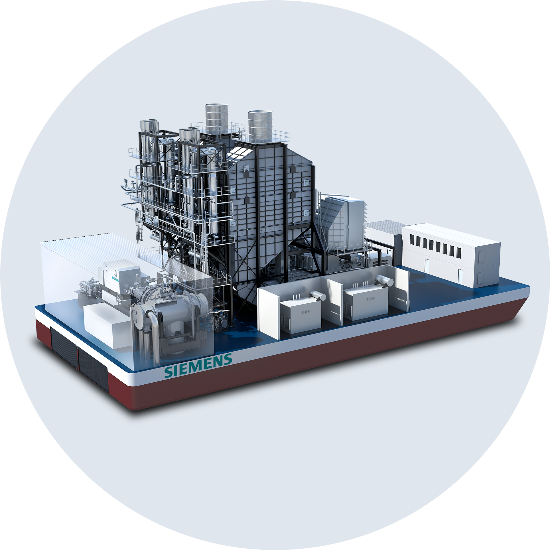 Sgt-800 - Floating Power Plant Siemens Clipart (2000x2000), Png Download