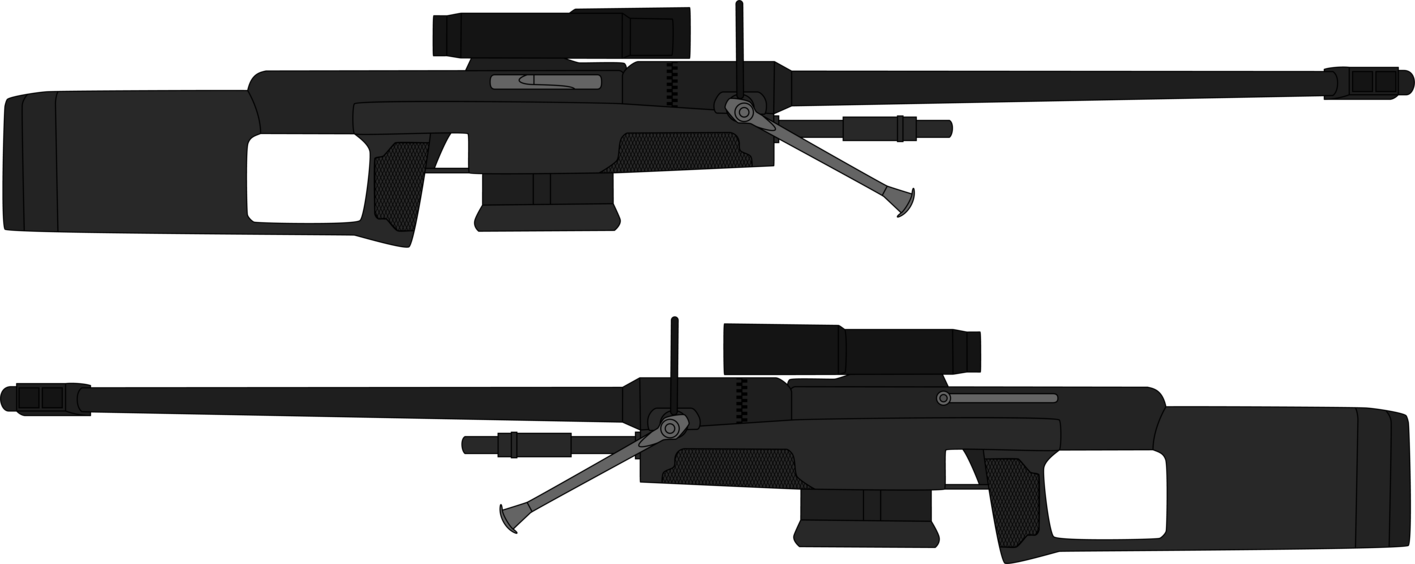 Clip Transparent Rifle System C S Anti Material By - Sniper Rifle Halo Ce - Png Download (1415x564), Png Download