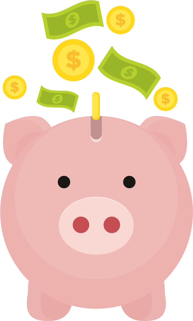 Pig Clipart Png Image - Money Pig Cartoon Png Transparent Png (641x1066), Png Download