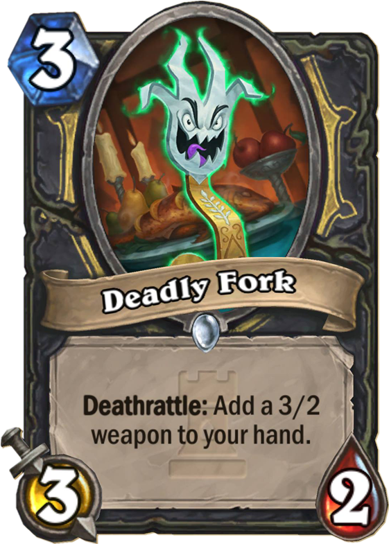 Deadly Fork Card - Evil Miscreant Clipart (567x811), Png Download