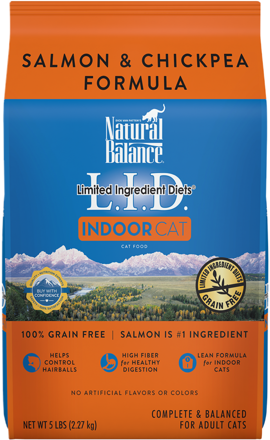 Limited Ingredient Diets® Indoor Salmon & Chickpea - Natural Balance Cat Food Clipart (960x960), Png Download