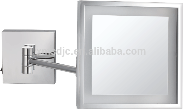 Square Led Bathroom Mirrors Decor Wall Mounted Makeup - Mirror Clipart (800x800), Png Download