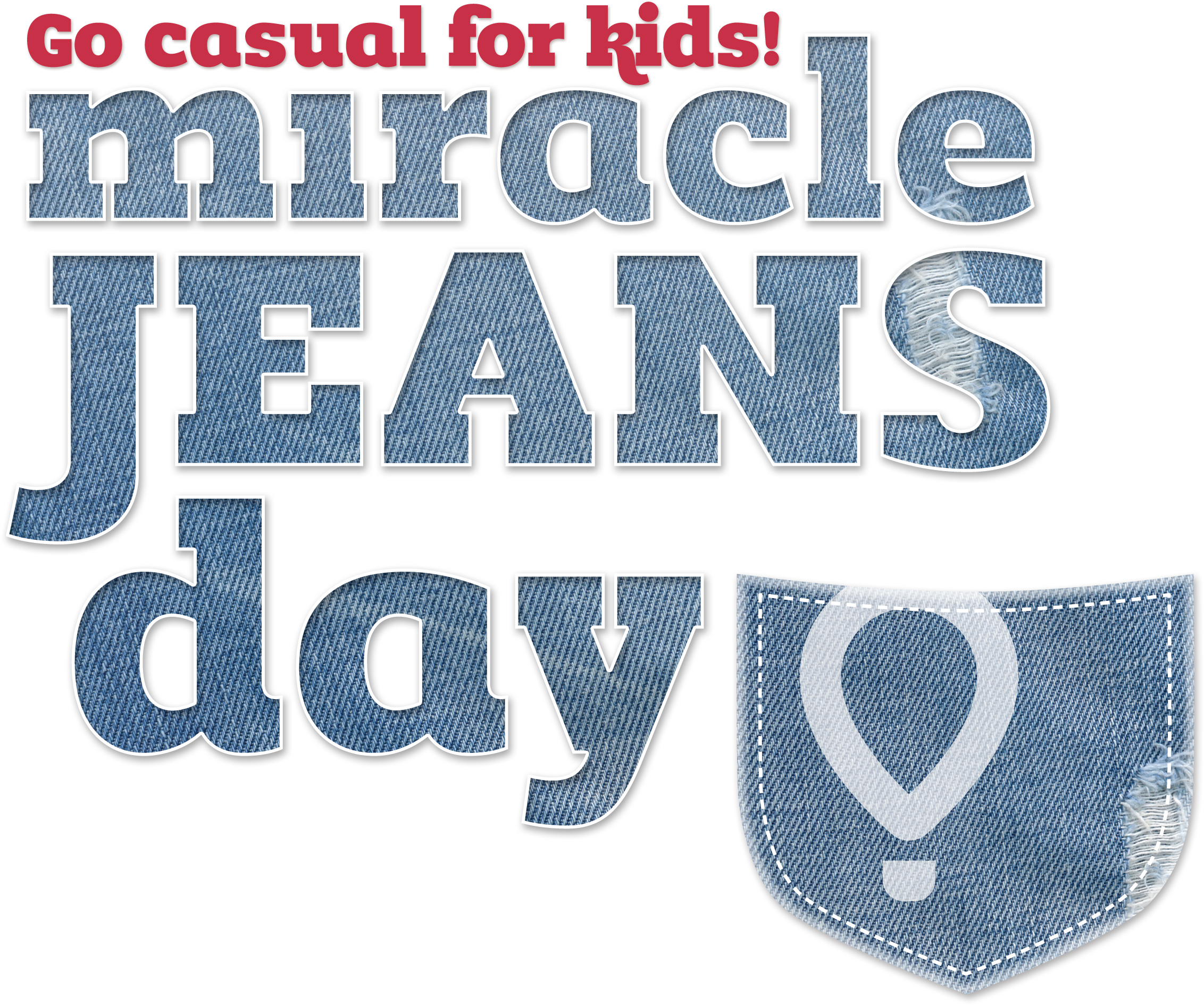 Jeans Clipart Casual Day - Denim - Png Download (2424x2068), Png Download