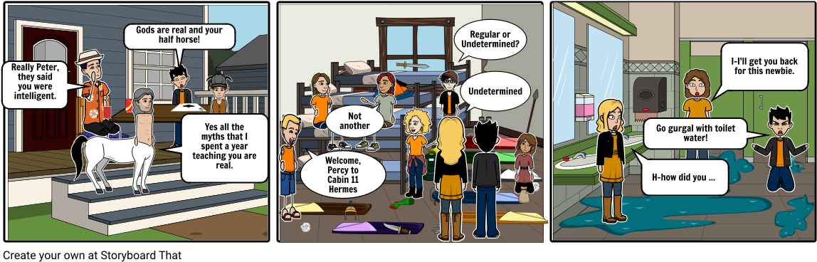 The Lightning Thief Chapters 5 & - Cartoon Clipart (1164x385), Png Download