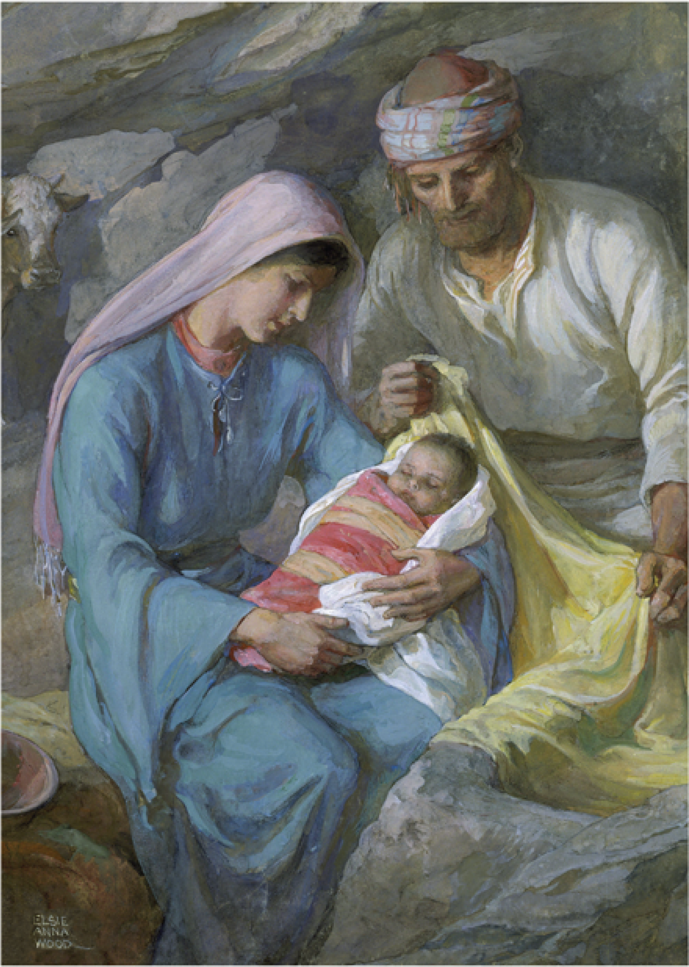 More Views - Nativity Painting For Christmas Clipart (2000x2000), Png Download