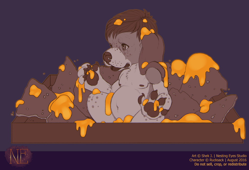 Nacho Pup - Cartoon Clipart (1000x682), Png Download