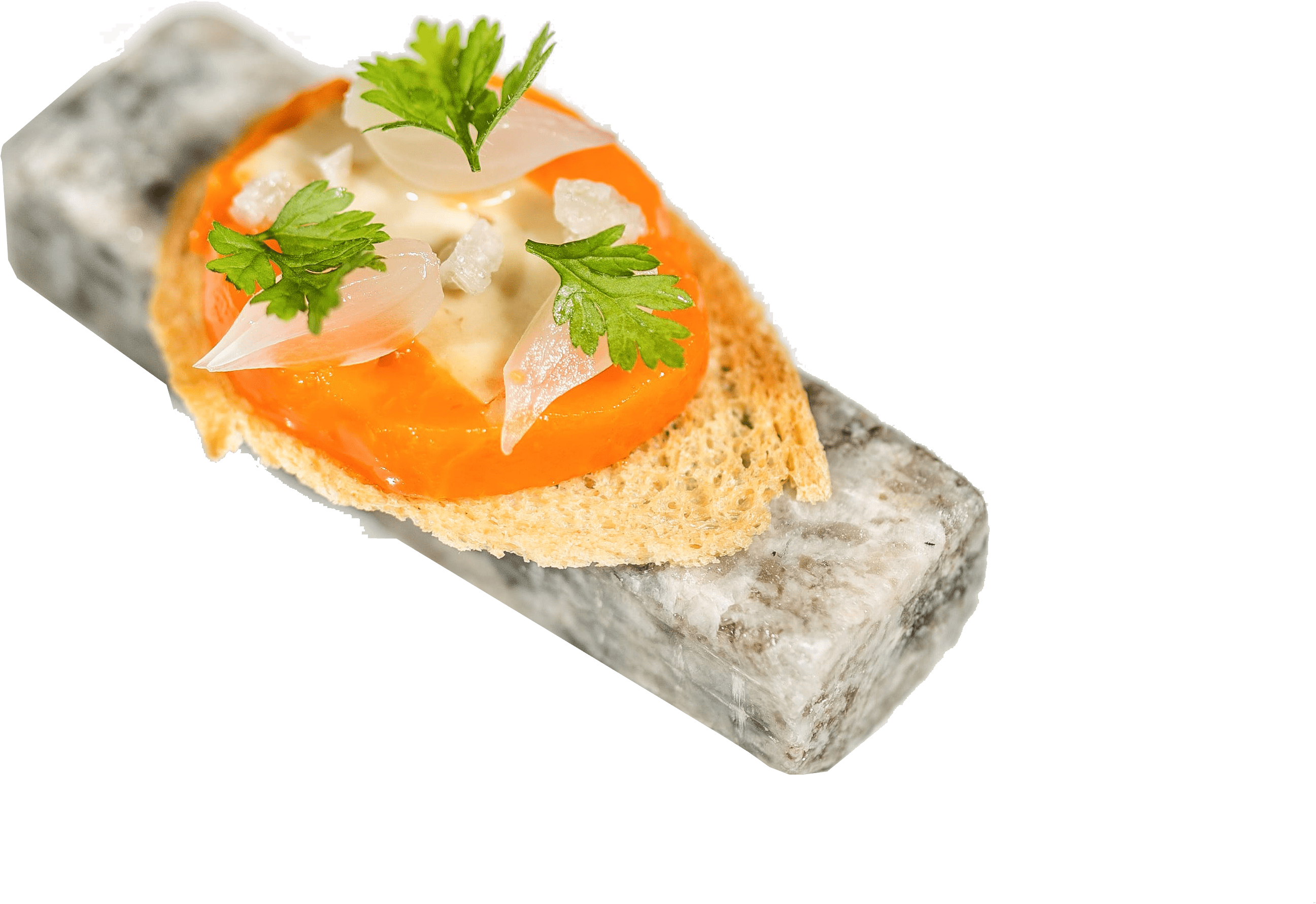 Hígado De Rape En Manteca Colorá 1 - Bruschetta Clipart (3384x1888), Png Download