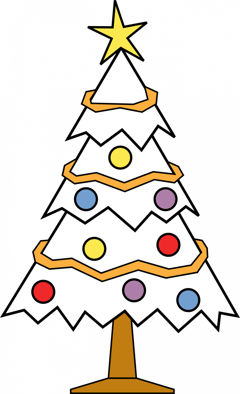 Christmas Ornament Black And White Tree Ornament Clipart - Christmas Tree Ki Drawing - Png Download (817x1341), Png Download
