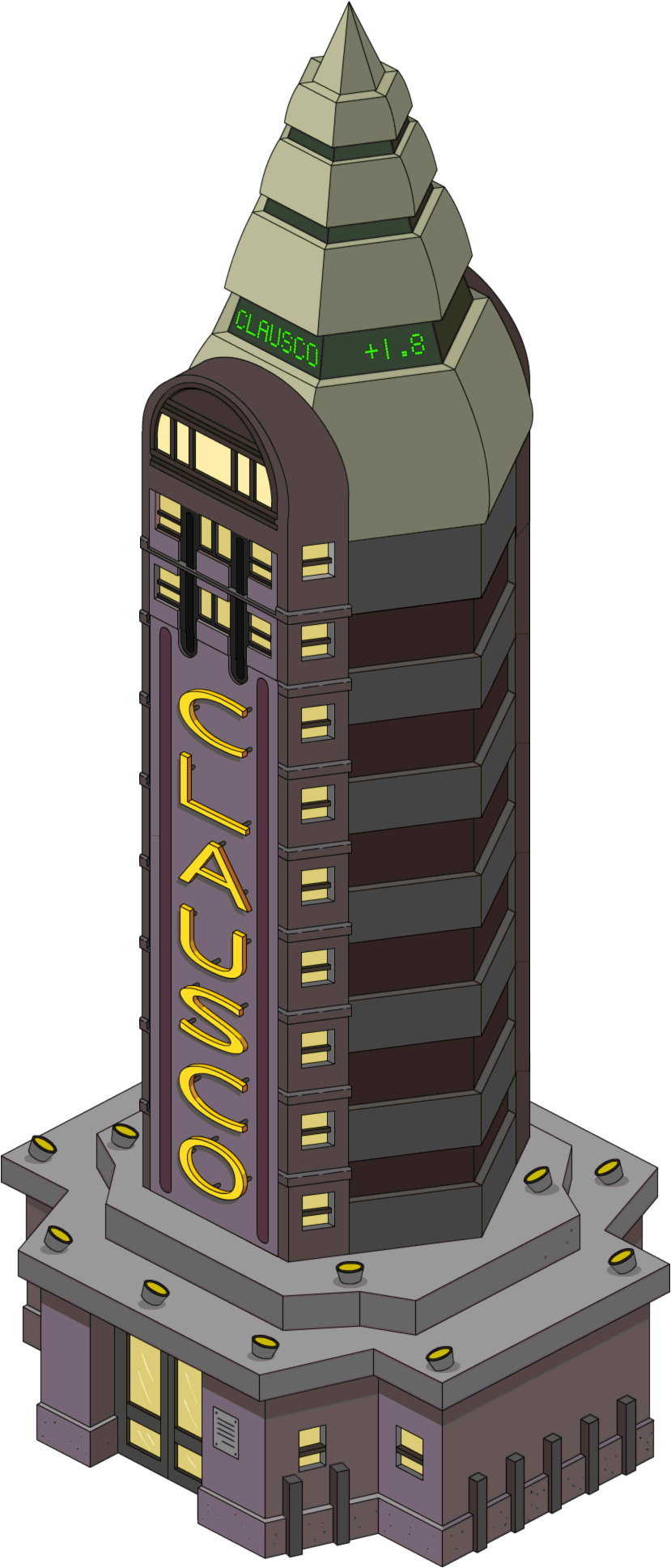 Tapped Out Clausco - Tower Block Clipart (829x1937), Png Download