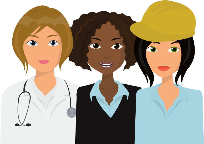 Mulheres - Cartoon Clipart (800x538), Png Download