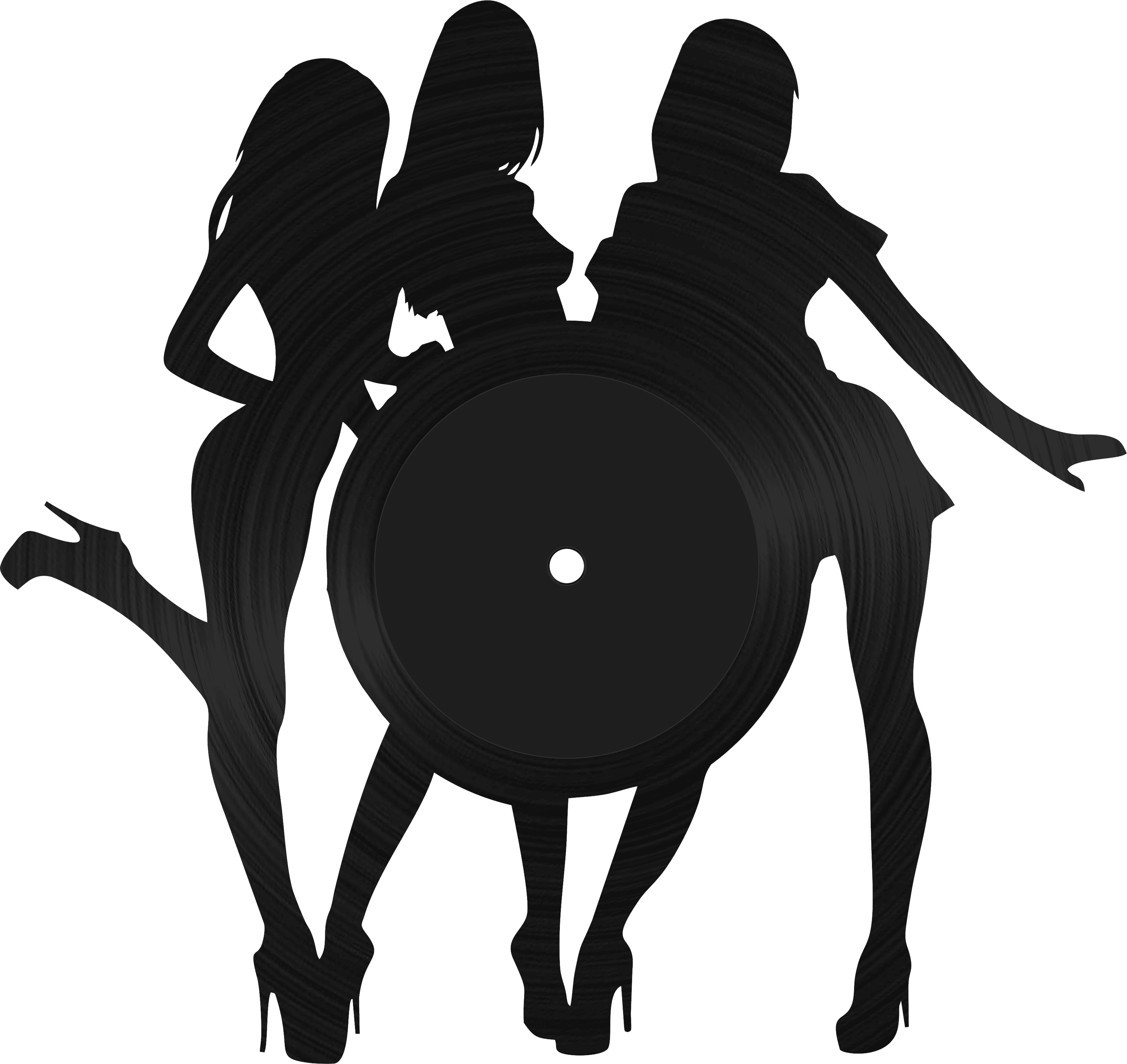 Disco - Mulheres - Clock Clipart (3464x3269), Png Download