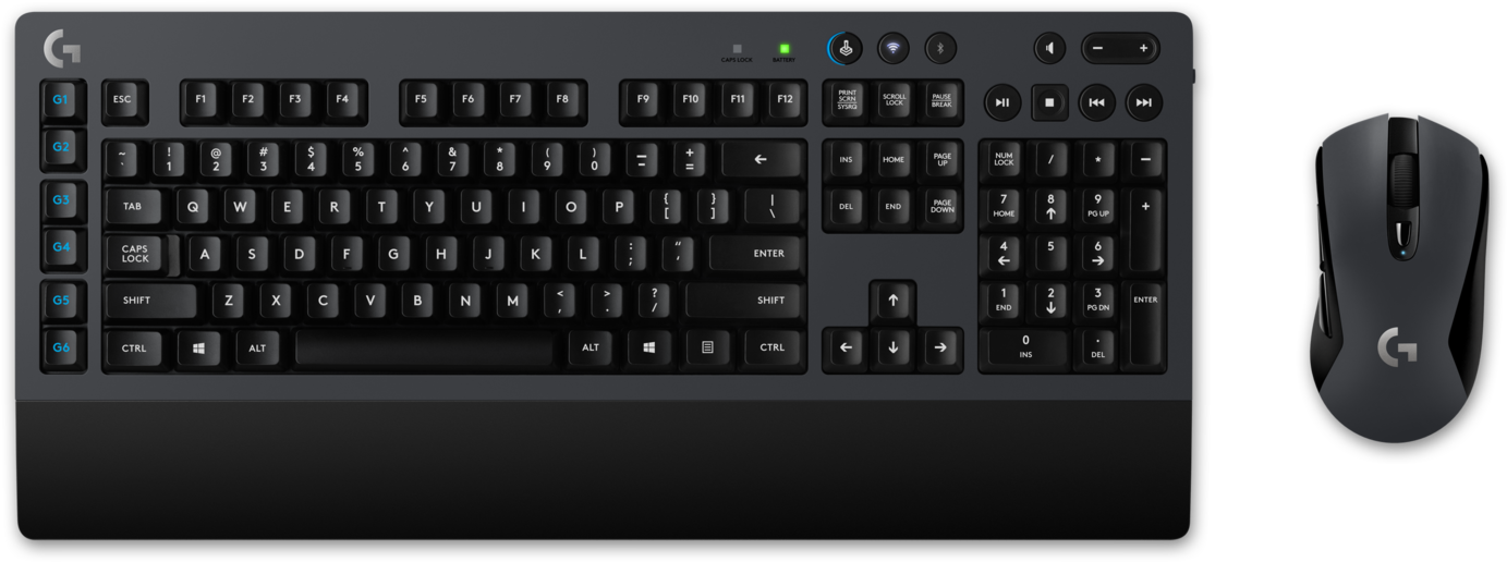 G613 Wireless Mechanical Gaming Keyboard - Wireless Gaming Keyboard Clipart (1888x516), Png Download