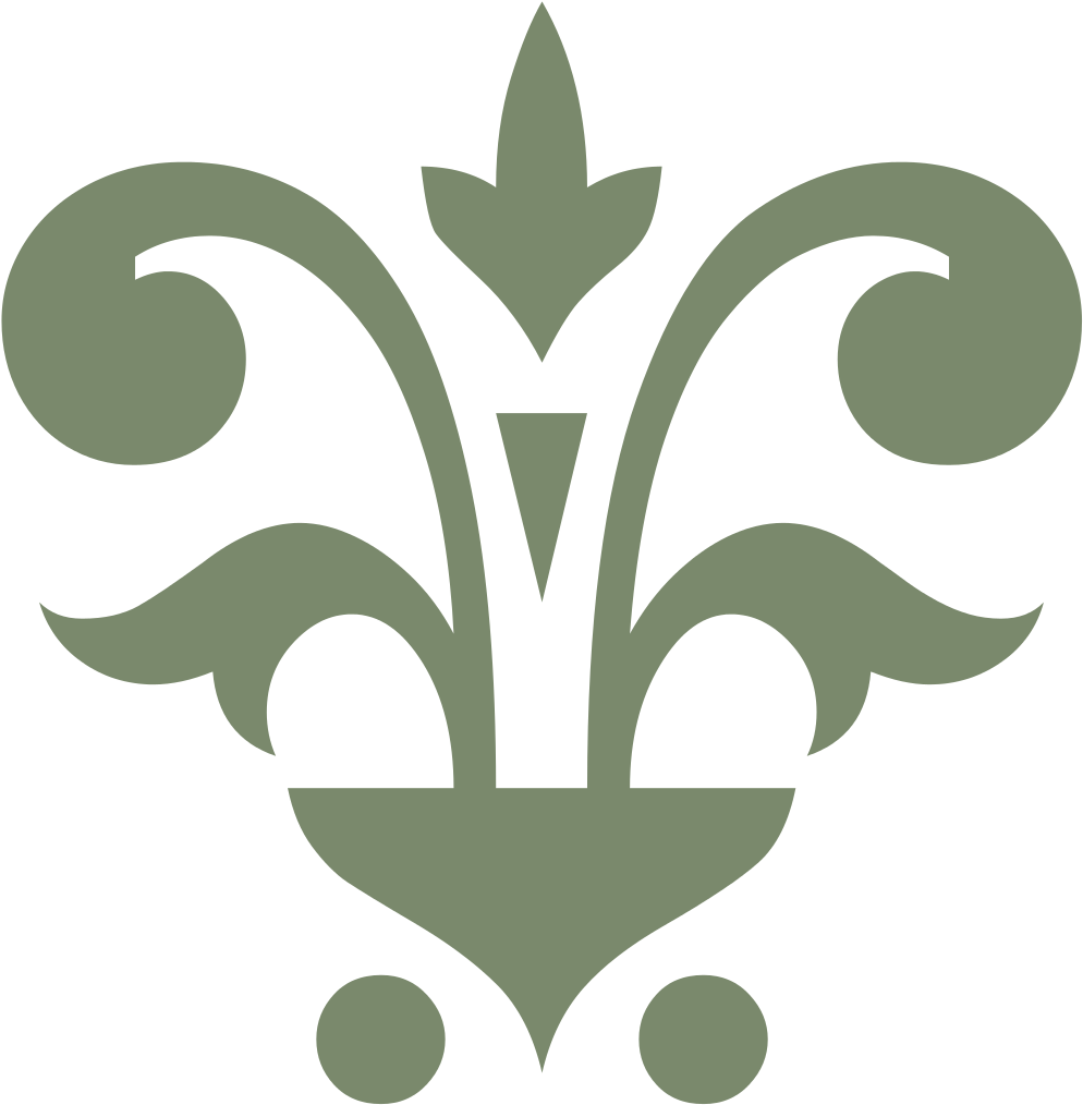 Flower In Pot Ornament Green - Floral Ornaments Gold Png Clipart (1024x1024), Png Download