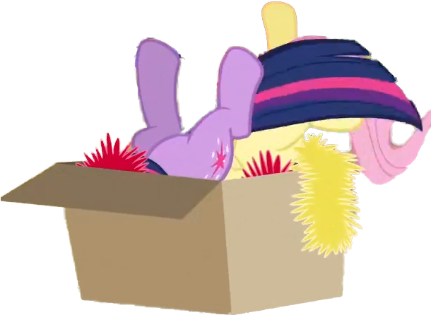 Accepted By Carrier, Box, Fluttershy, Package, Png, - Illustration Clipart (609x541), Png Download