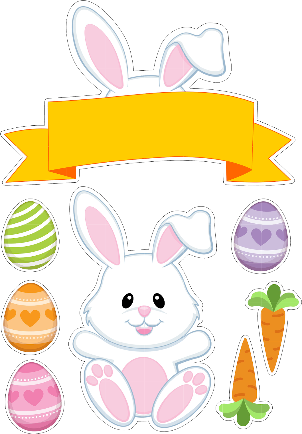 Bolo De Coelho Da Páscoa, Coelho De Pascoa, Aniversário - Topo De Bolo Pascoa Para Imprimir Clipart (1131x1600), Png Download