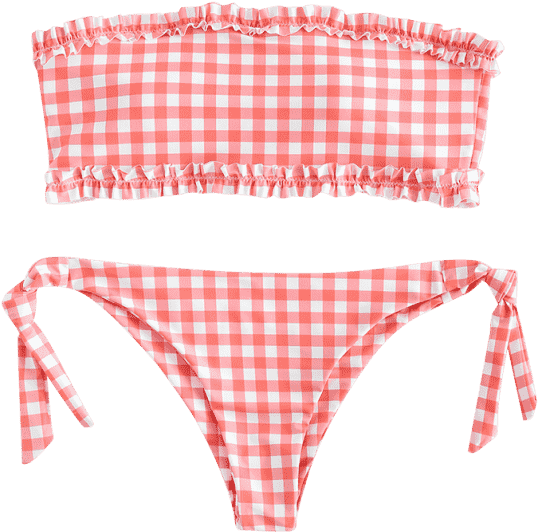 Corbata Honor Lazo Rosa M Y Con Bikini Palabra De Fwy44r ギンガム チェック スイム ウェア Clipart Large Size Png Image Pikpng