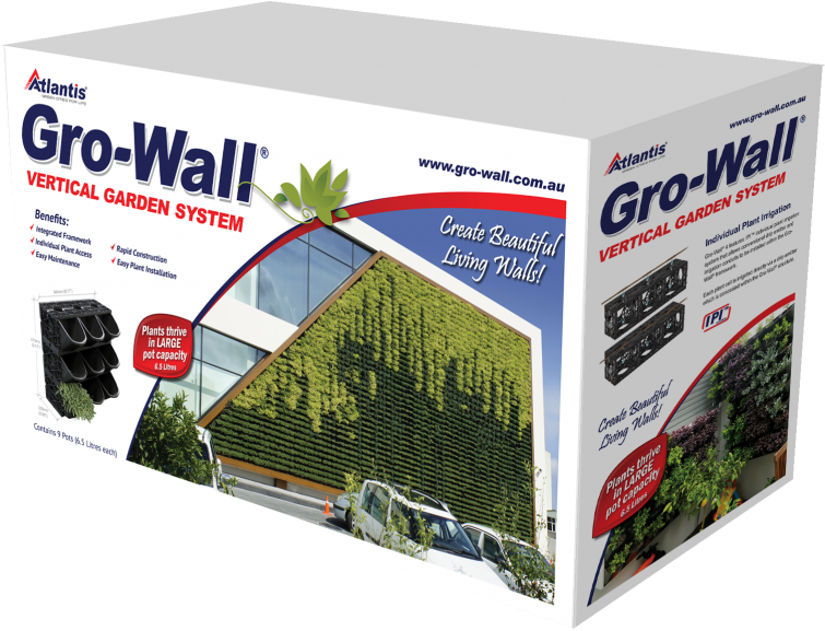Atlantis Gro-wall® Vertical Garden - Hedge Clipart (768x589), Png Download