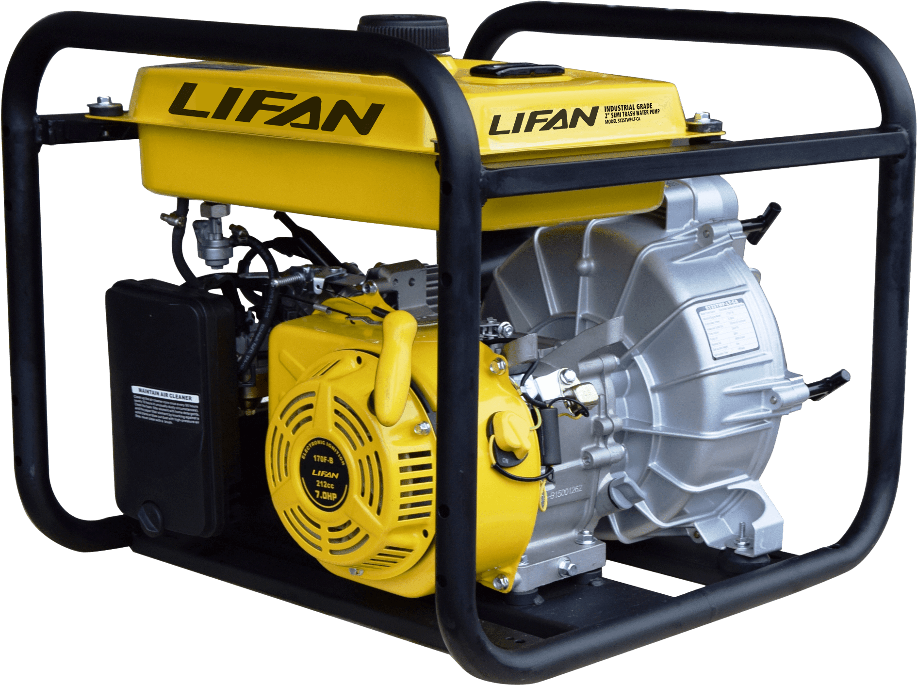 2″ Semi-trash Water Pump - Waterpump Png Clipart (2030x1598), Png Download