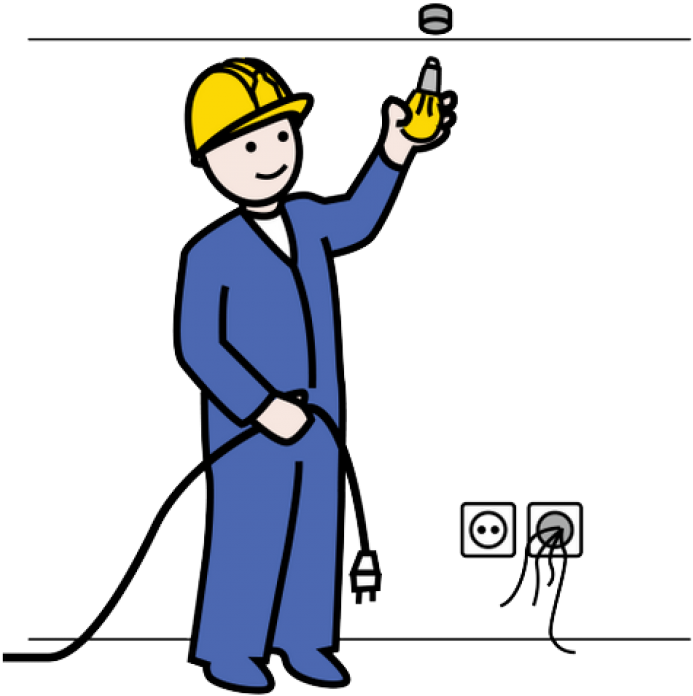 Electricista Facil De Dibujar Clipart (700x700), Png Download