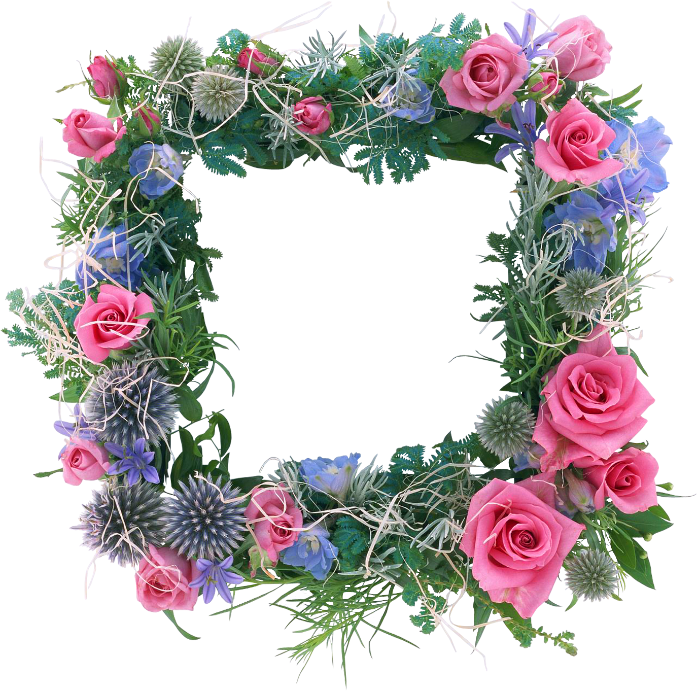 Bingkai Bunga Gif Clipart (1500x1400), Png Download