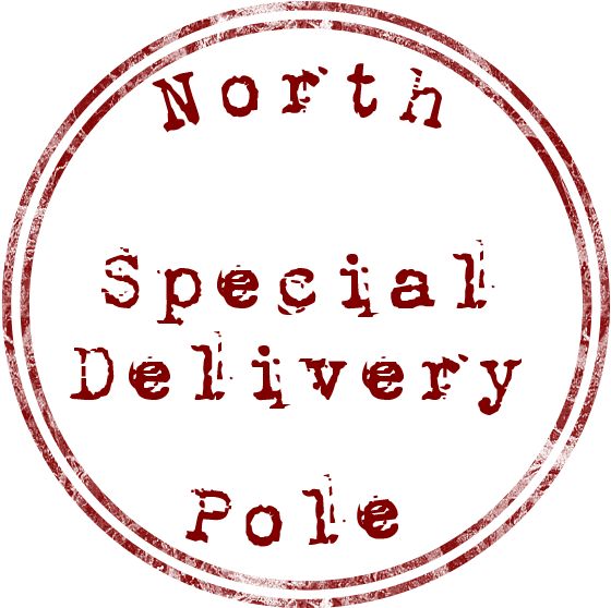 North Pole Special Delivery Clipart (625x557), Png Download