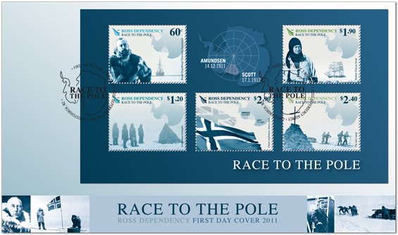Miniature Sheet First Day Cover - Roald Amundsen South Pole Stamps Clipart (600x600), Png Download