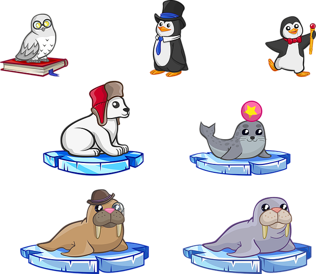 Polar, Animals, Antarctic, Arctic, North Pole, Owl - Polar Bear Clipart (640x555), Png Download