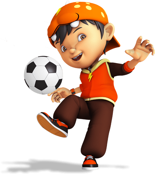 Boboiboy Playing Football - Clipart Boboiboy - Png Download (536x610), Png Download
