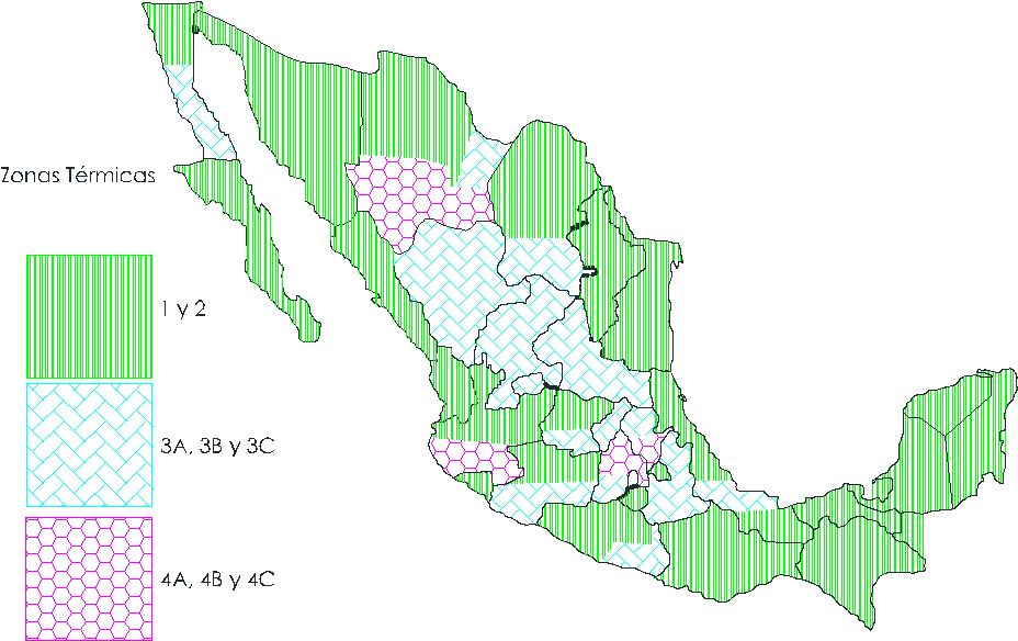 Zonas Térmicas De La República Mexicana - Map Clipart (928x584), Png Download