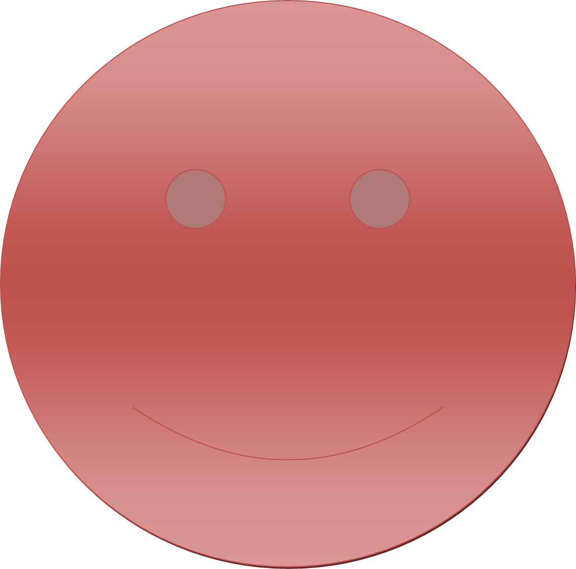 Red Gradient Smiley Face - Circle Clipart (1128x1114), Png Download