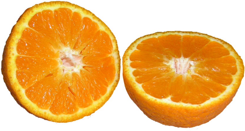 Mandarin, Citrus, Fruit, Cut - Orange Clipart (960x586), Png Download