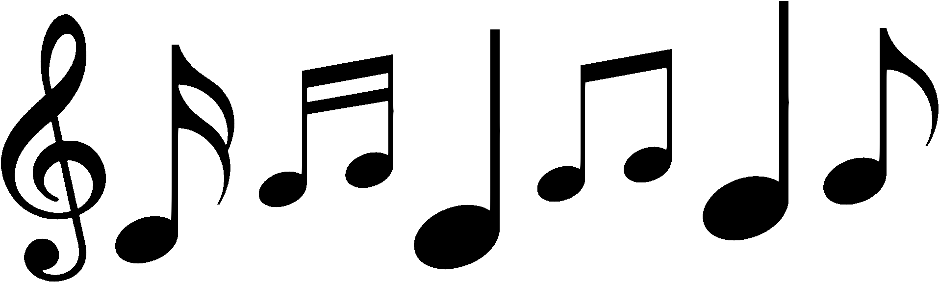 Cosas Png - Transparent Music Notes Png Clipart (1950x604), Png Download