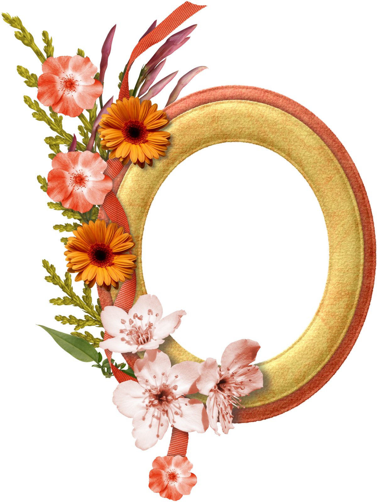 Flores En Acuarelas Marco O Bordes - Clip Art - Png Download (1200x1598), Png Download