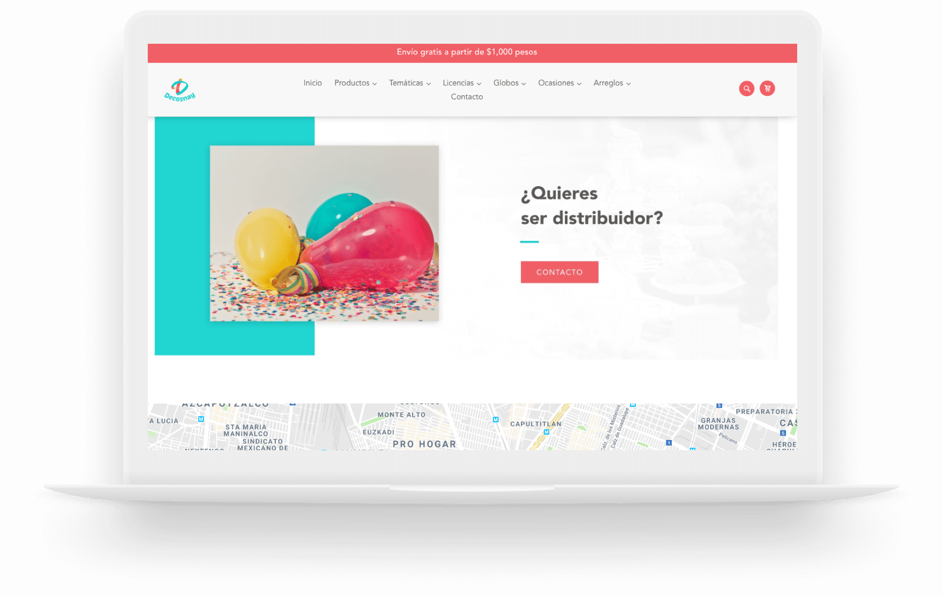 Image Of A Laptop That Shows The Site Of Decosnay - Computer Monitor Clipart (1940x1226), Png Download