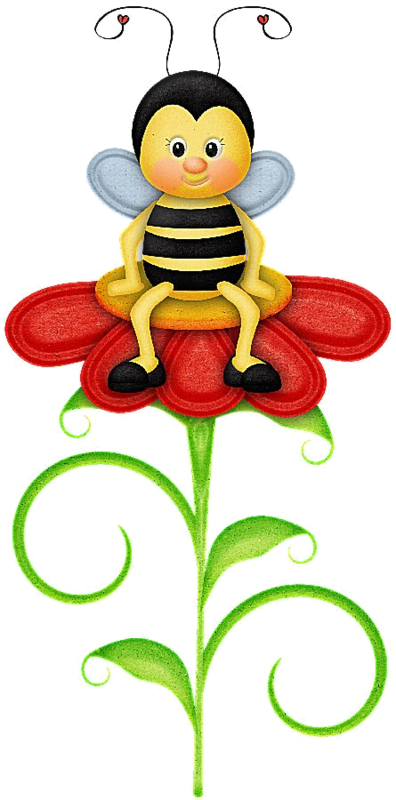 Bee, Abeja, Abelha, Png - Bee On Flower Clipart Transparent Png (396x800), Png Download