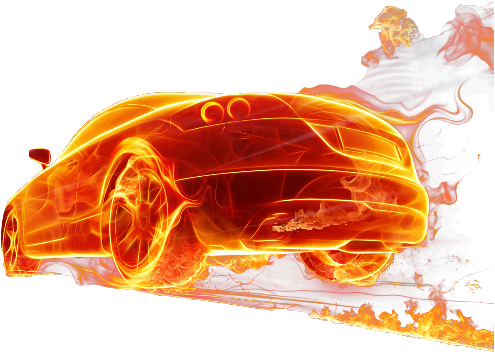 Carro Flamme - Чип Тюнинг Clipart (1600x1129), Png Download