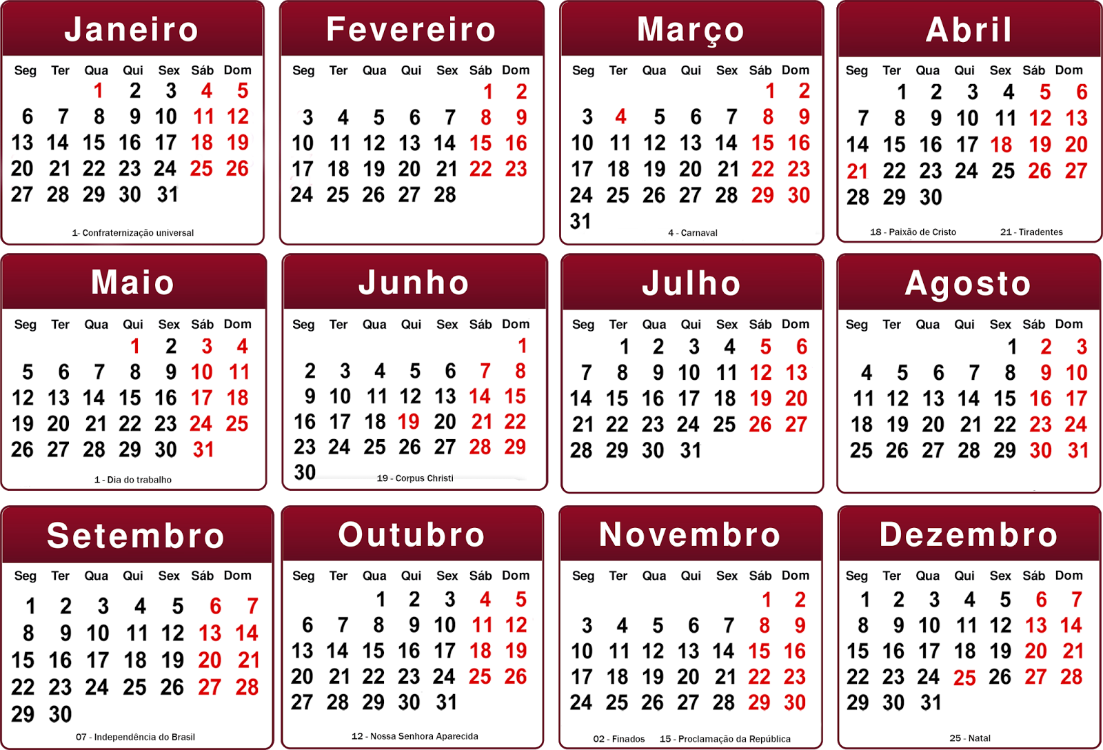 Calendario 2016 Brasil Png - Calendario De 2014 Com Feriados Clipart (1600x1088), Png Download