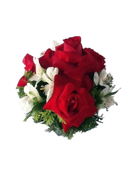 Arranjo De Rosa Vermelha - Garden Roses Clipart (562x749), Png Download