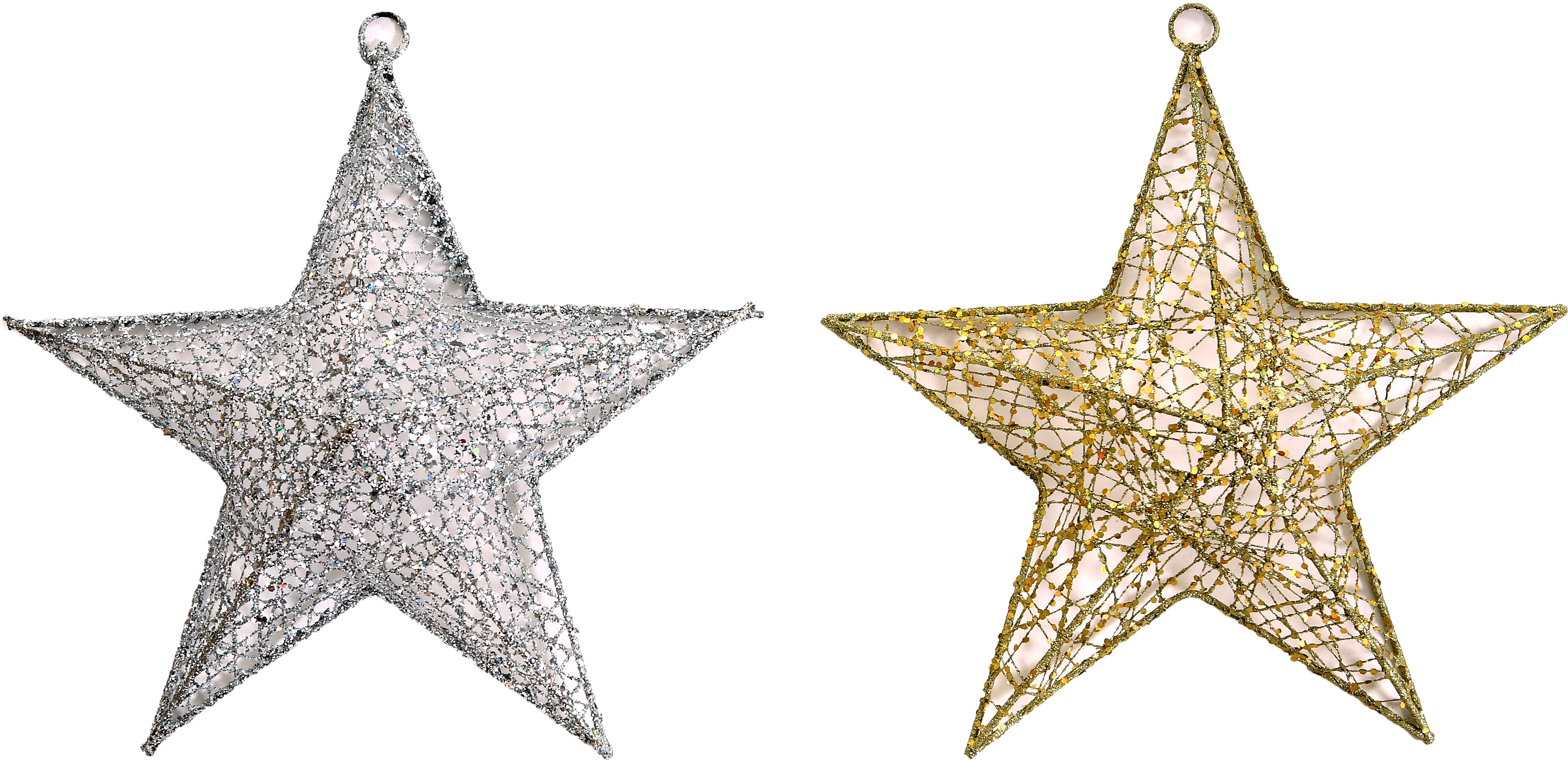 Enfeite De Pendurar Estrela Glitter 2 Sort - Five Stars Circle Clipart (3784x1868), Png Download