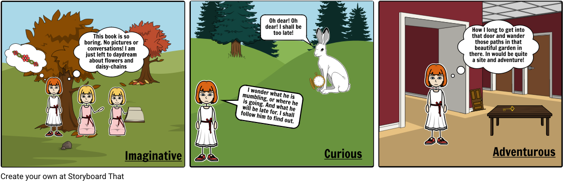Alice In Wonderland - Cartoon Clipart (1164x385), Png Download