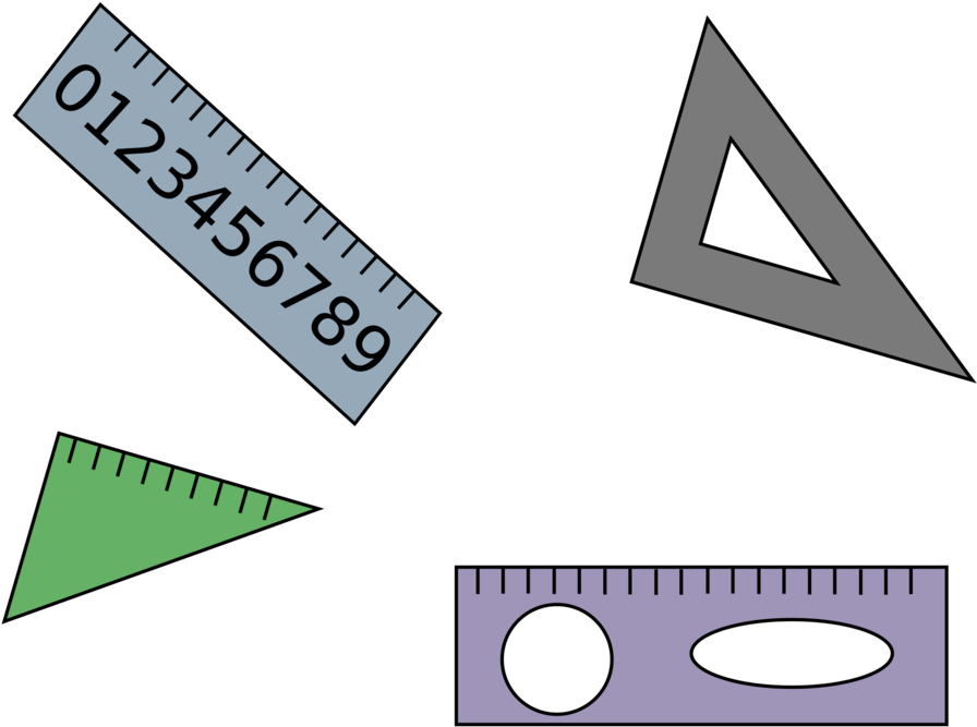 Set Square Ruler Triangle Line - Font Clipart (1000x750), Png Download