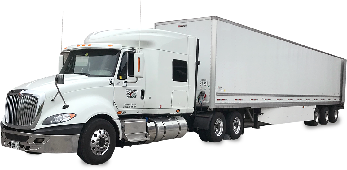 Four Aces Trucking Division - International Long Nose Truck Clipart (1176x606), Png Download