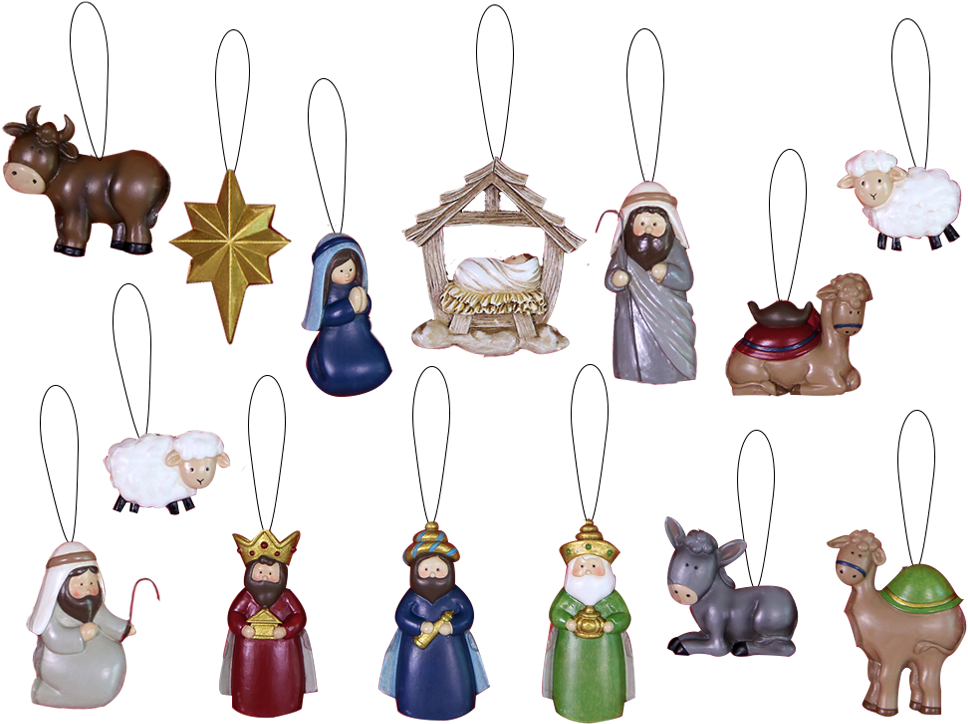 Manger Clipart Drama - Nativity Ornament - Png Download (1000x1000), Png Download