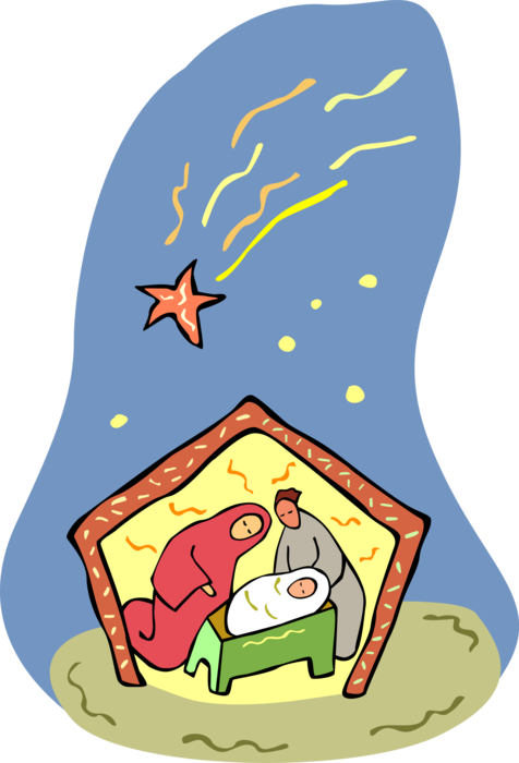 Christian Vector Nativity - Presepio Vetor Png Clipart (476x700), Png Download