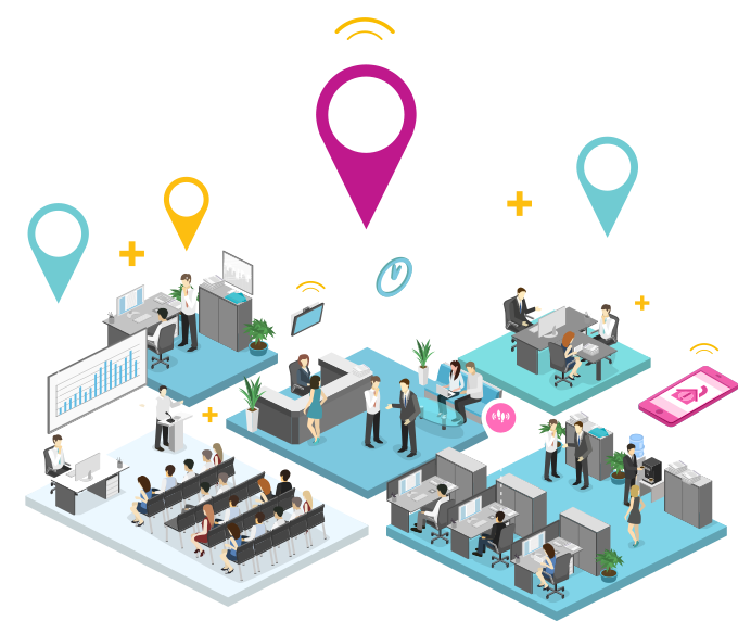 Commercial Office Space - Location Based Services Clipart (720x575), Png Download