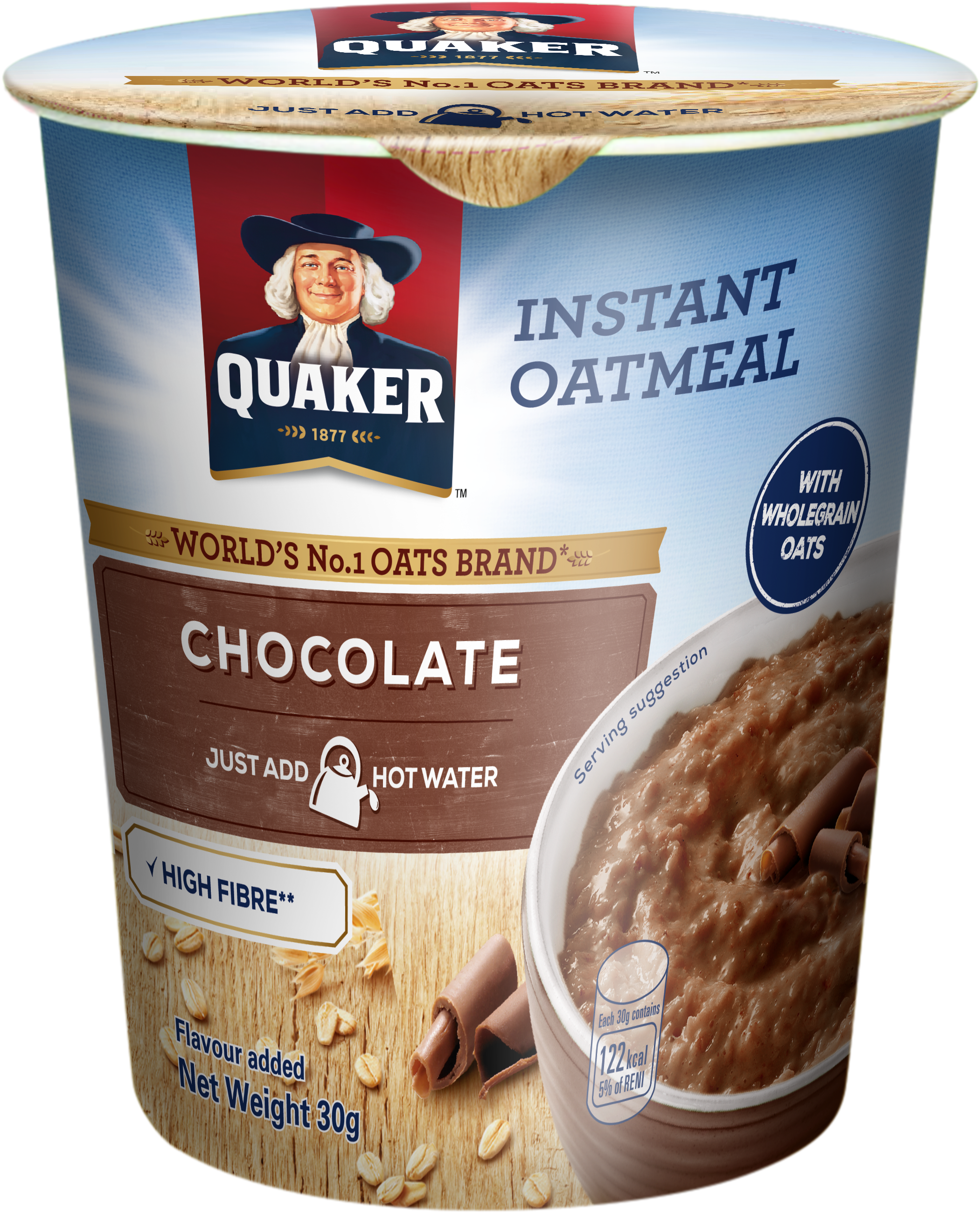 About Quaker - Quaker Instant Oatmeal Cups Chocolate Clipart (2550x2949), Png Download