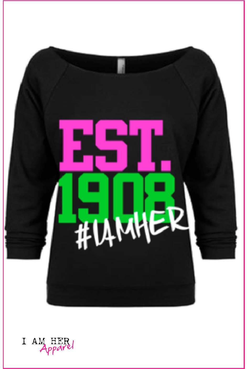 Alpha Kappa Alpha - Long-sleeved T-shirt Clipart (1000x1501), Png Download