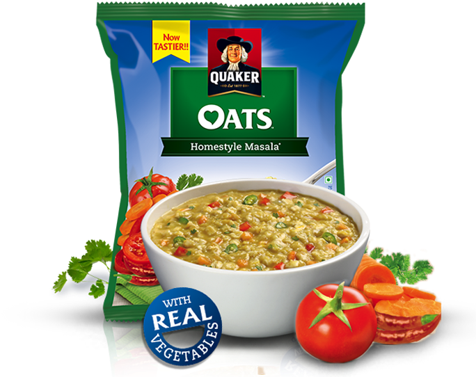 Homestyle Masala Oats - Indian Quaker Oats Masala Clipart (684x542), Png Download