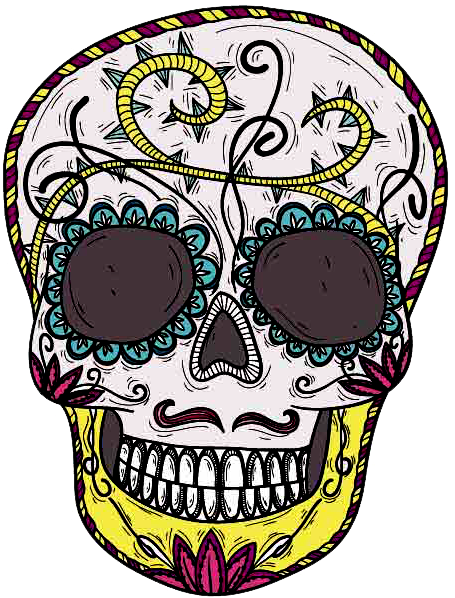 Caveira Mexicana Em Png Cortinas De Calaveras Clipart Large Size Png Image Pikpng